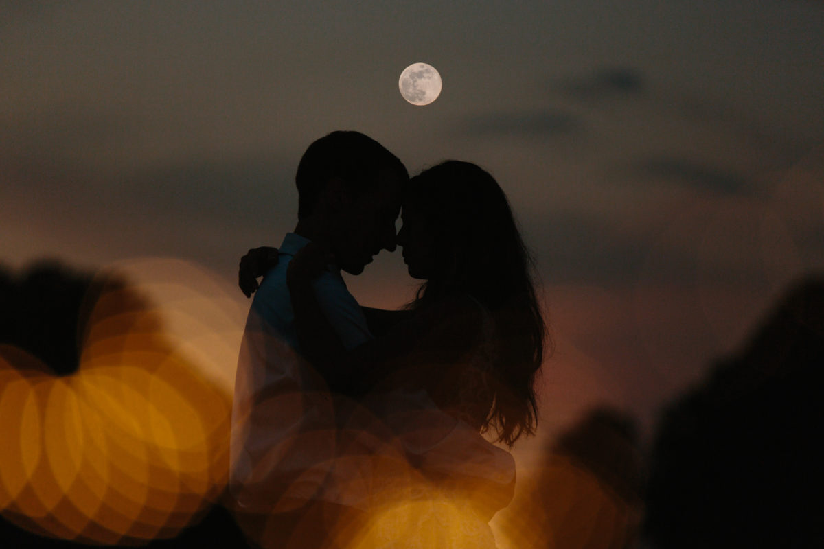 double exposure wedding image